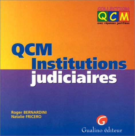 Beispielbild fr QCM, institutions judiciaires zum Verkauf von medimops