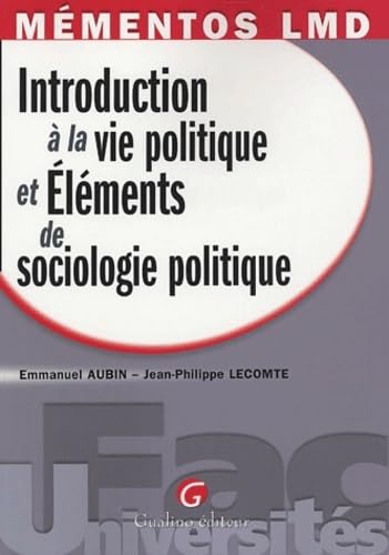 Imagen de archivo de Introduction  la vie politique et Elments de sociologie politique a la venta por Ammareal