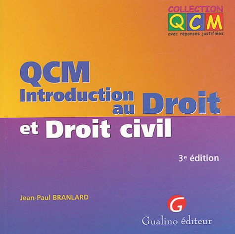 Beispielbild fr QCM Introduction au Droit et Droit civil zum Verkauf von Ammareal