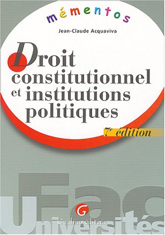9782842006907: Droit constitutionnel et institutions politiques