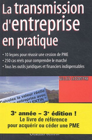 Stock image for La transmission d'entreprise en pratique for sale by Ammareal