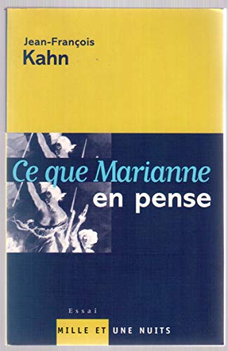 Beispielbild fr Ce que Marianne en pense. zum Verkauf von Librairie Th  la page