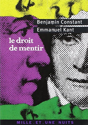 9782842057770: Le Droit de mentir (La Petite Collection (426)) (French Edition)