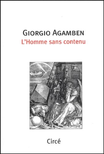 L'homme sans contenu (9782842421557) by Agamben, Giorgio; Walter, Caroline