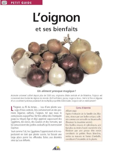 Beispielbild fr PG327 - L'oignon et ses bienfaits zum Verkauf von Ammareal