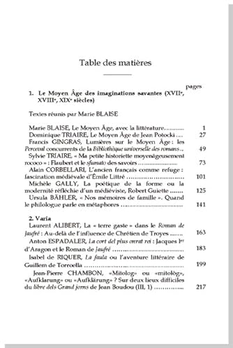 Beispielbild fr Revue des Langues Romanes Tome 115 n 1 : Le Moyen ge des imaginations savantes zum Verkauf von Librairie Th  la page
