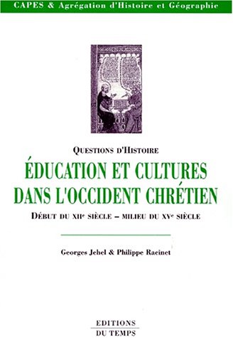 Stock image for Education et cultures dans l'occident chrtien for sale by A TOUT LIVRE