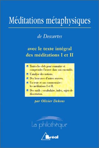 Beispielbild fr Mditations mtaphysiques, Descartes zum Verkauf von medimops