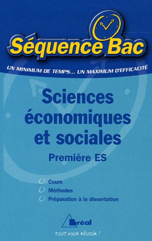 Stock image for Sciences conomiques et sociales 1e ES for sale by Ammareal