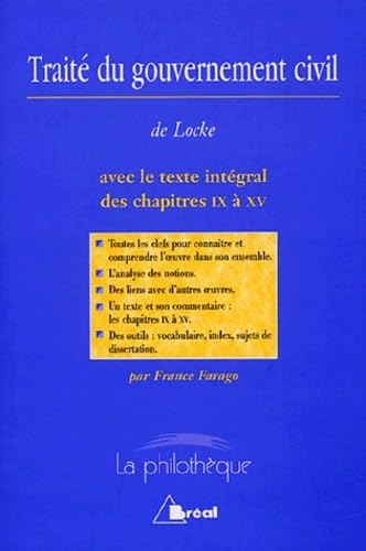 Beispielbild fr Trait du gouvernement civil : Avec le texte intgral des chapitres IX  XV zum Verkauf von Ammareal