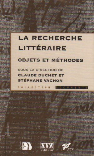 9782842920371: Recherche littraire (la)-poche objets et metodes