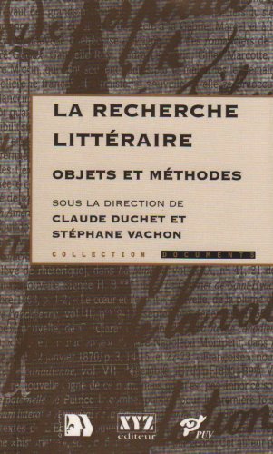 Stock image for Recherche Litteraire (la)-Poche Objets et Metodes for sale by medimops