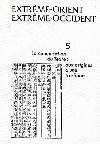 Beispielbild fr CANONISATION DU TEXTE : AUX ORIGINES D UNE TRDITION (LA) zum Verkauf von Librairie Parrsia