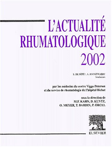 Stock image for L'ACTUALITE RHUMATOLOGIQUE 2002 for sale by LiLi - La Libert des Livres