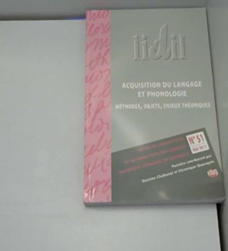 Stock image for Lidil, N 51 / 2015. Acquisition du Langage et Phonologie : Methodes, Objets, Enjeux Theoriques [Broch] for sale by BIBLIO-NET