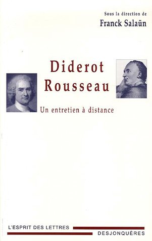 9782843210822: Diderot-Rousseau : Un entretien  distance