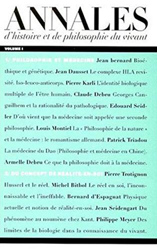 Beispielbild fr Annales d'histoire et de philosophie du vivant, n1 zum Verkauf von Gallix