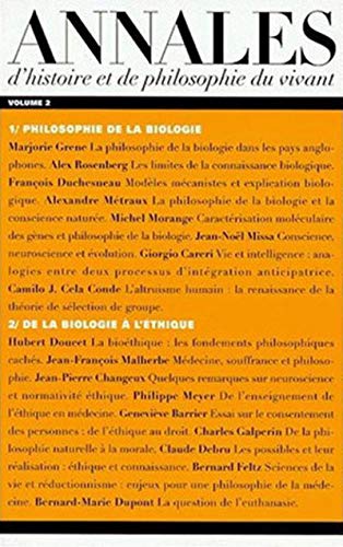 Beispielbild fr Annales d'histoire et de philosophie du vivant, n2 zum Verkauf von Gallix