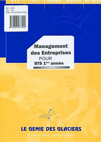 Stock image for Management des entreprises pour BTS 1re anne Jacquet, Stphane for sale by BIBLIO-NET