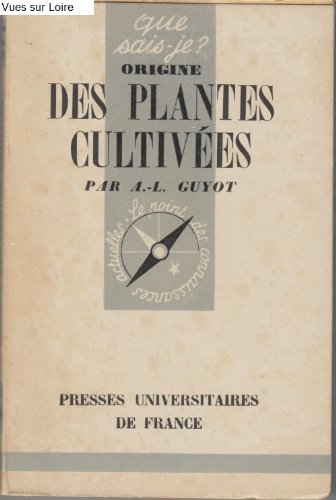 Beispielbild fr L'origine des plantes cultives zum Verkauf von medimops