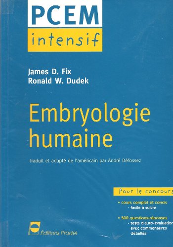 Beispielbild fr Embryologie humaine zum Verkauf von Ammareal