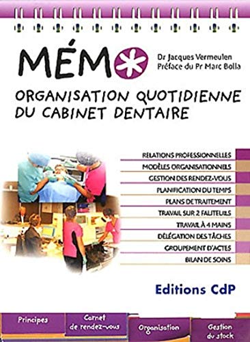 Stock image for Organisation quotidienne du cabinet dentaire for sale by medimops