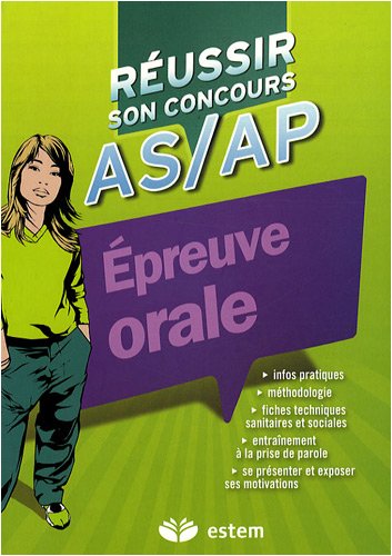 Beispielbild fr AS/AP Epreuve orale zum Verkauf von Ammareal