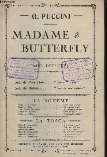 9782843850431: Madame Butterfly