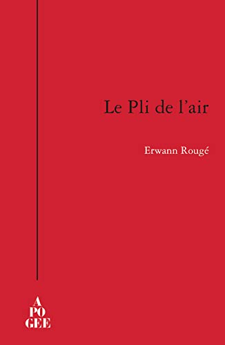 Beispielbild fr Le pli de l'air Rouge, Erwann zum Verkauf von BIBLIO-NET