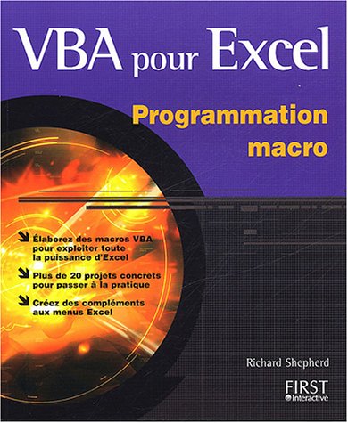 Beispielbild fr Excel Vba : Programmation Macro zum Verkauf von RECYCLIVRE