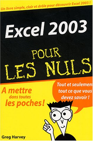 Beispielbild fr Excel 2003 pour les nuls zum Verkauf von Ammareal