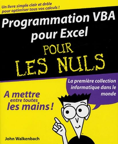 9782844276834: Programmation VBA pour Excel pour les nuls