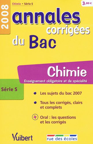 Imagen de archivo de Chimie srie S : Annales corriges du Bac a la venta por Librairie Th  la page