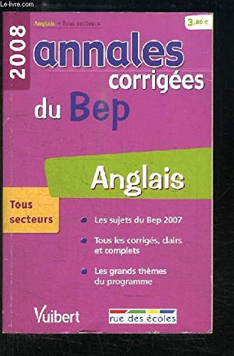 Imagen de archivo de Anglais : Annales corriges du BEP a la venta por Librairie Th  la page