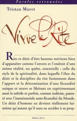 9782844543387: Vivre le rite