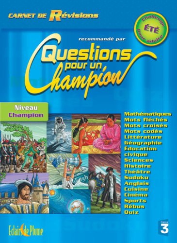 9782844701329: Carnet de rvisions recommand par Questions pour un champion: Challenge d't niveau champion