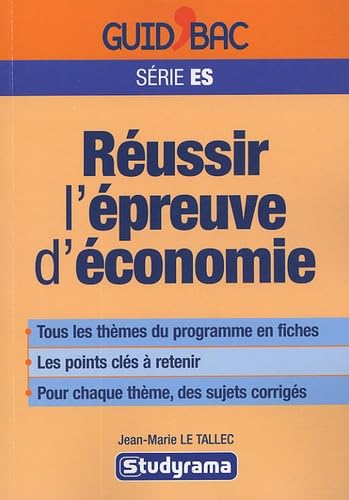 Beispielbild fr Russir l'preuve d'conomie terminale ES zum Verkauf von Ammareal