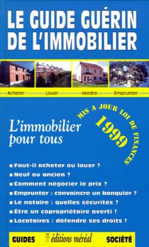 Beispielbild fr Le Gurin de l'immobilier Gurin, J.-M. zum Verkauf von BIBLIO-NET