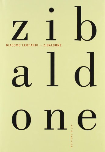 Zibaldone. Traduit de L`italien, présenté et annoté par Betrand Schefer. - Leopardi, Giacomo