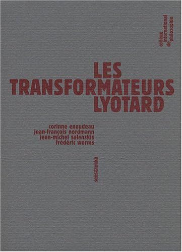 Beispielbild fr LES TRANSFORMATEURS LYOTARD zum Verkauf von Big River Books