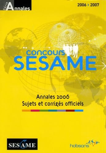 Beispielbild fr Concours SESAME: Annales, sujets et corrigs officiels zum Verkauf von Ammareal