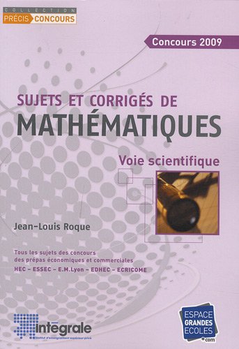 Beispielbild fr Sujets et corrigs mathmatiques : Voie scientifique zum Verkauf von medimops