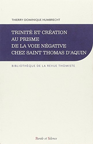Imagen de archivo de Trinite et creation au prisme de la voie negative a la venta por Gallix