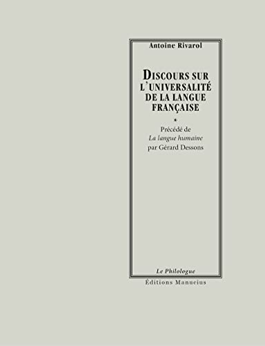 Stock image for Discours sur l'universalit de la langue franaise for sale by Ammareal