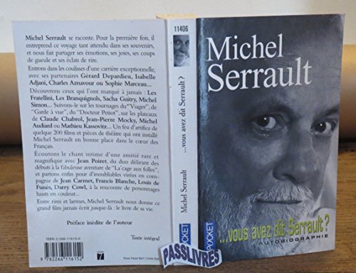 Imagen de archivo de vous avez dit Serrault ? a la venta por A TOUT LIVRE