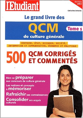 Stock image for Le grand livre QCM culture gnrale 2003, tome 1 for sale by Ammareal