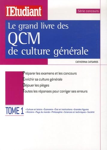 9782846247221: Le grand livre des QCM de culture gnrale: Tome 1