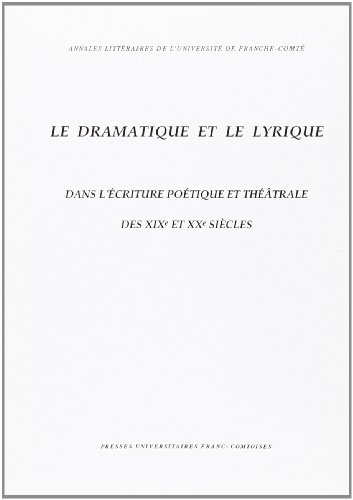 Beispielbild fr Le dramatique et le lyrique zum Verkauf von A TOUT LIVRE