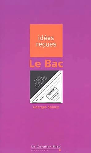 Stock image for Le bac for sale by A TOUT LIVRE