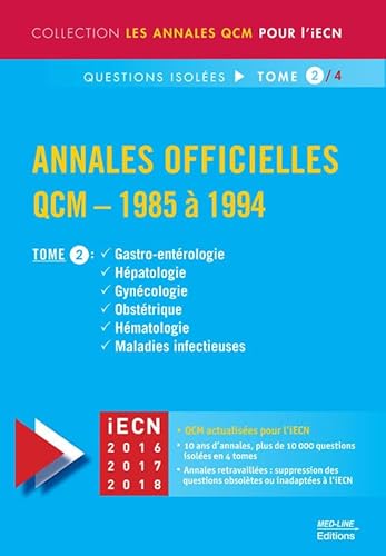 Beispielbild fr Annales officielles QCM 1985  1994 : Tome 2 zum Verkauf von Ammareal